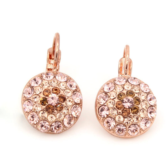 Amaretto Collection Pavé Earrings in Rose Gold