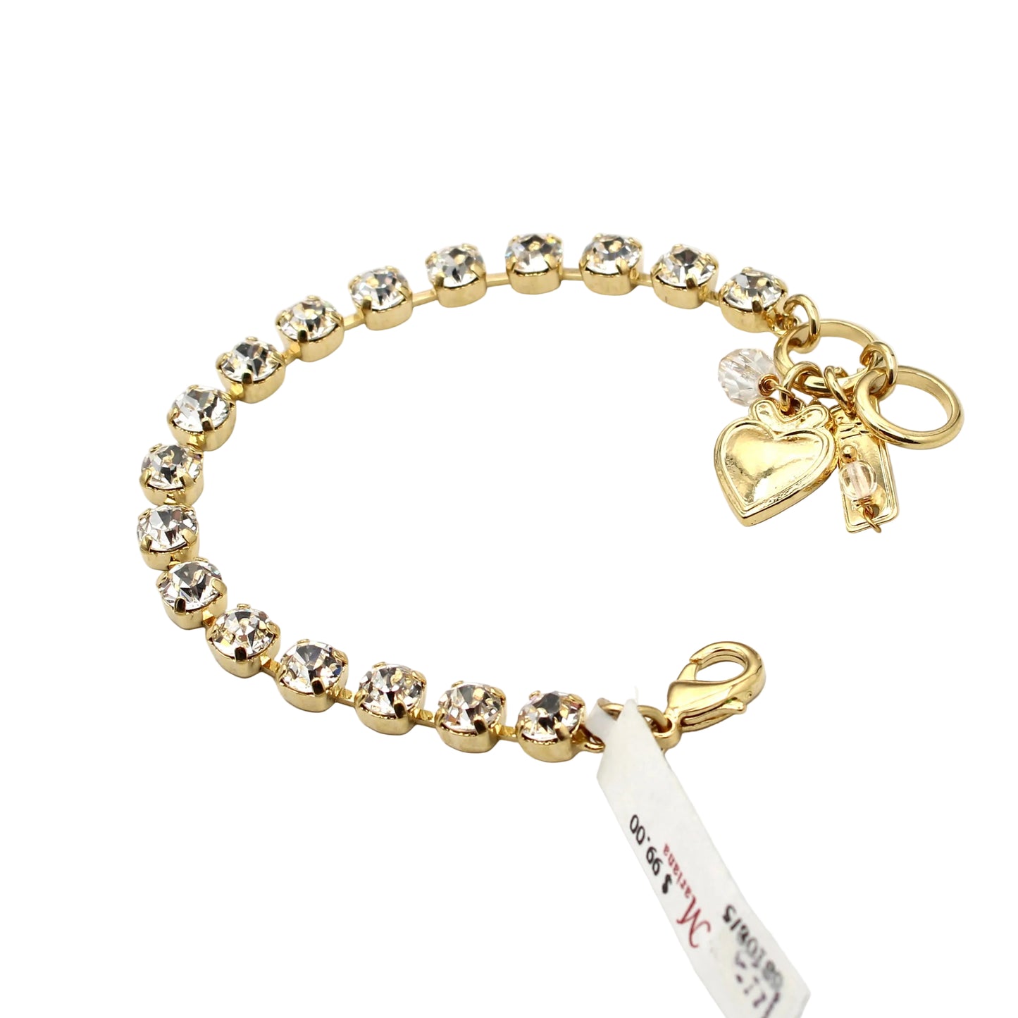 Clear Crystal 6MM Everyday Bracelet in Yellow Gold
