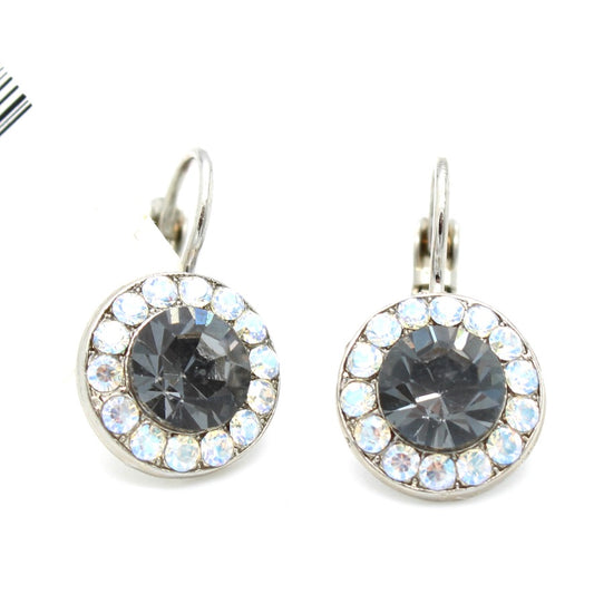 Black Orchid Large Halo Earrings by Mariana