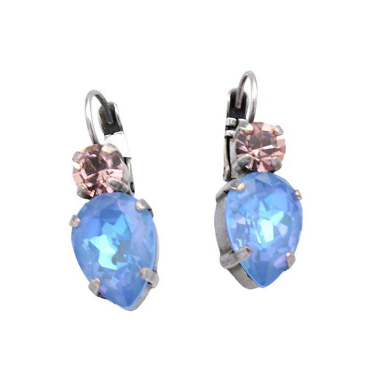 Blue Morpho Collection Pear and Round Earrings