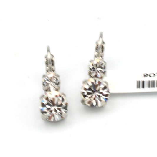 Clear Day Medium Double Stone Earrings