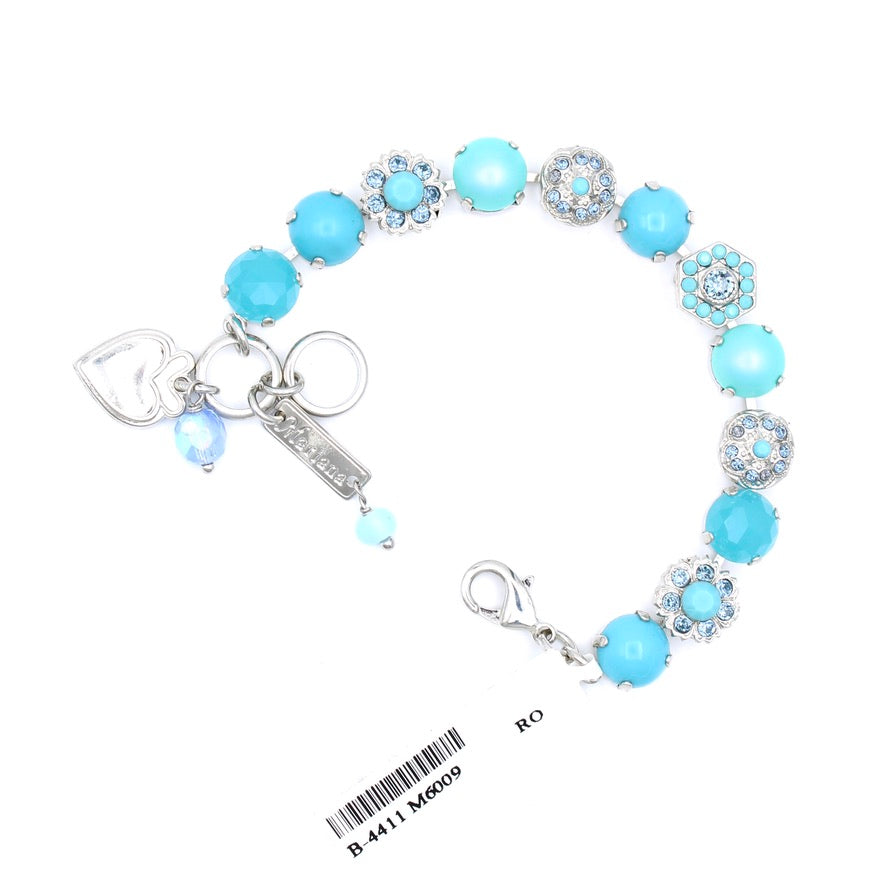 Crystal Blue Large Cluster Bracelet