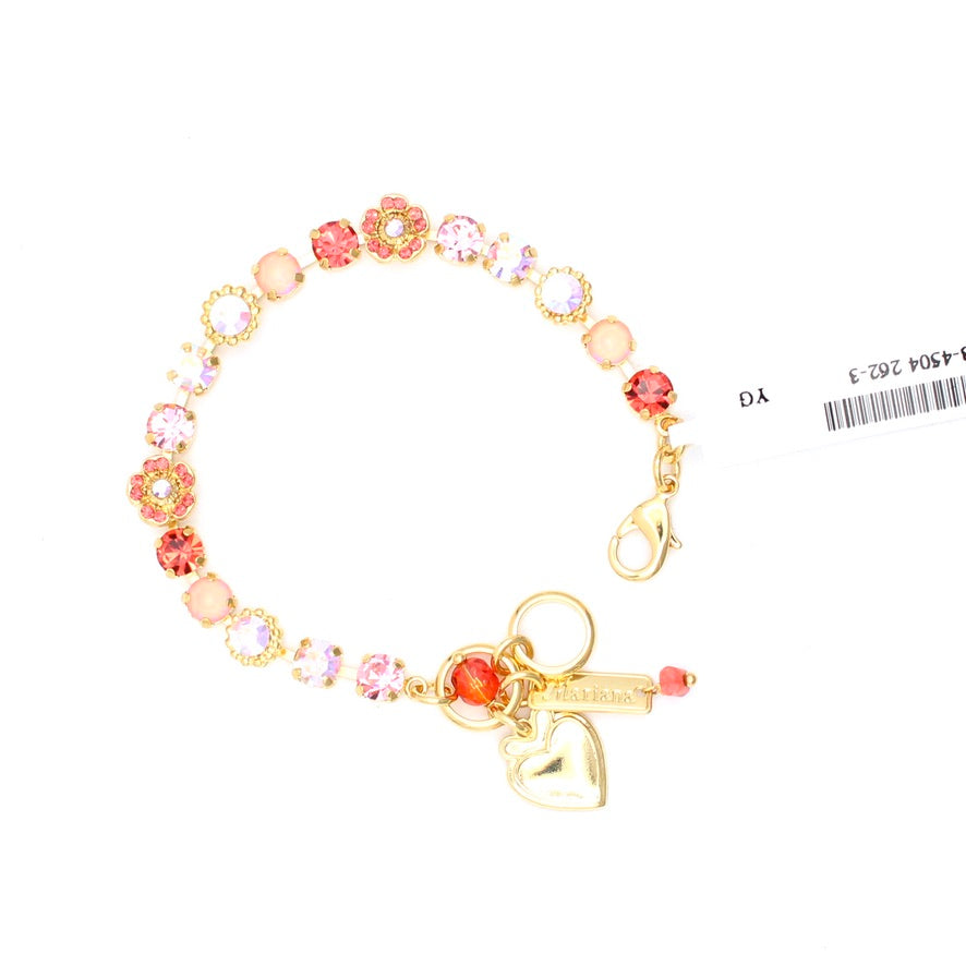 Sunset Drive In Collection Petite Flower Cluster Bracelet in Gold