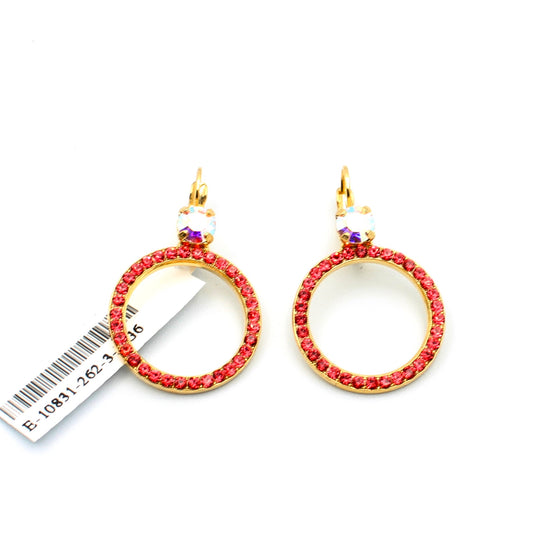 Sunset Drive-in Circle Earrings in Gold