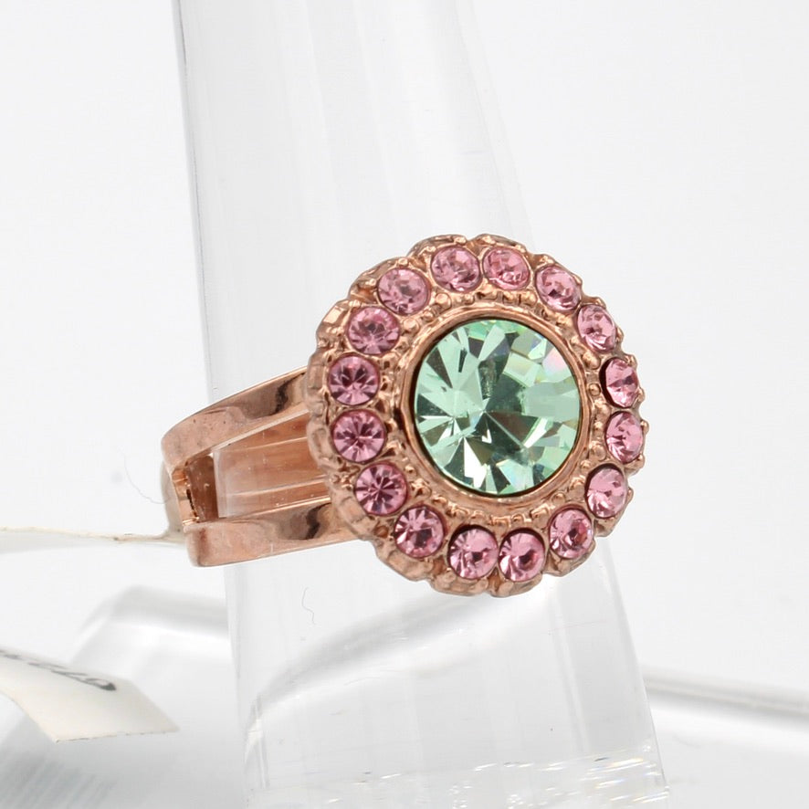 Saltwater Taffy Halo Ring in Rose Gold