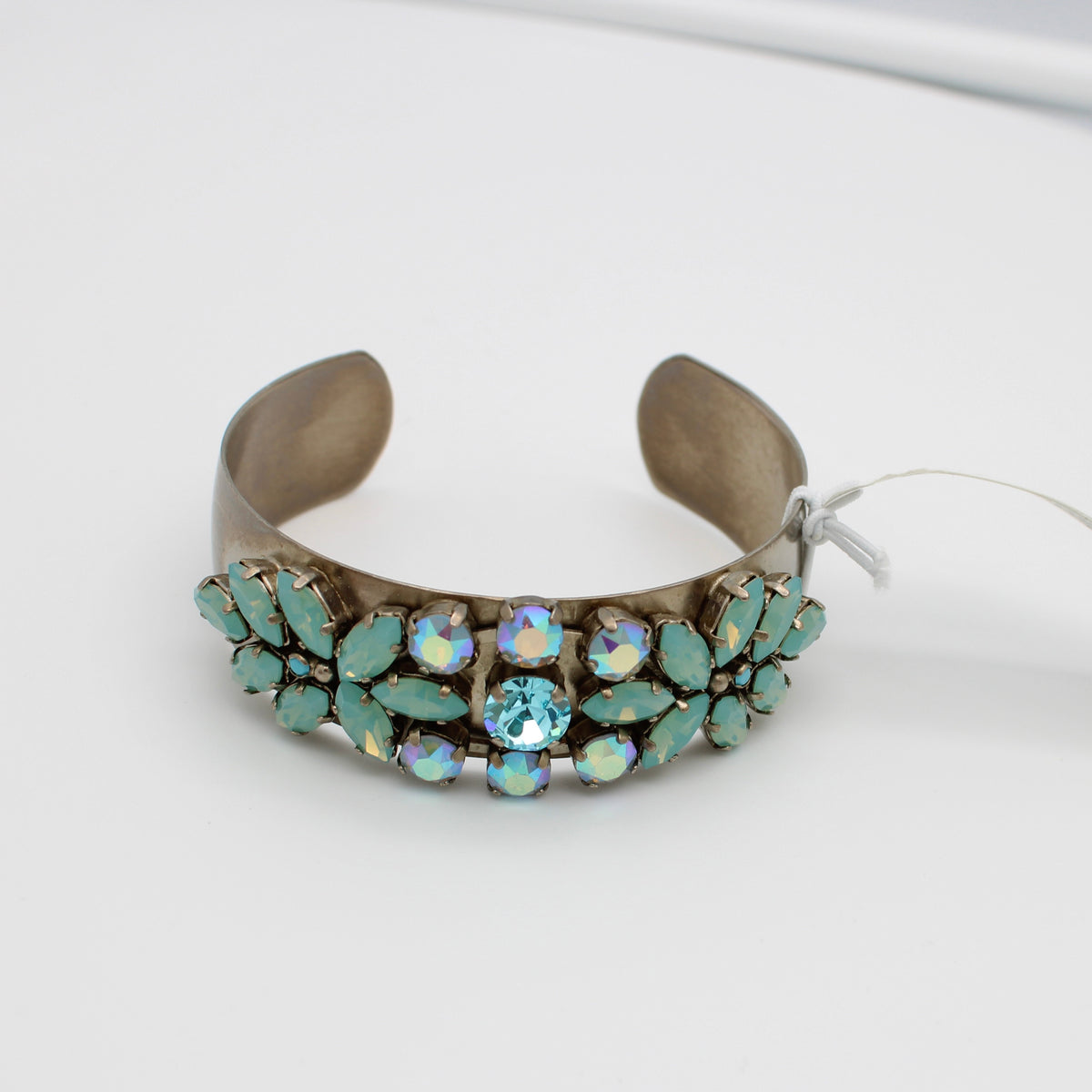 Sorrelli Floral Accent Crystal and Metal Cuff