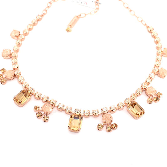 Desert Rose Variety Drop Necklace in Rose Gold