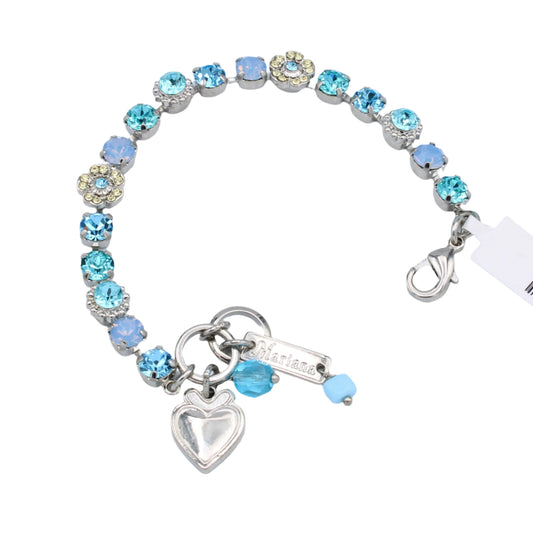 Aqua Vista Petite Flower Cluster Bracelet