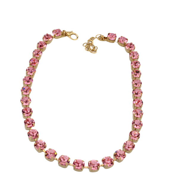 Light Rose Medium Necklace in Gold