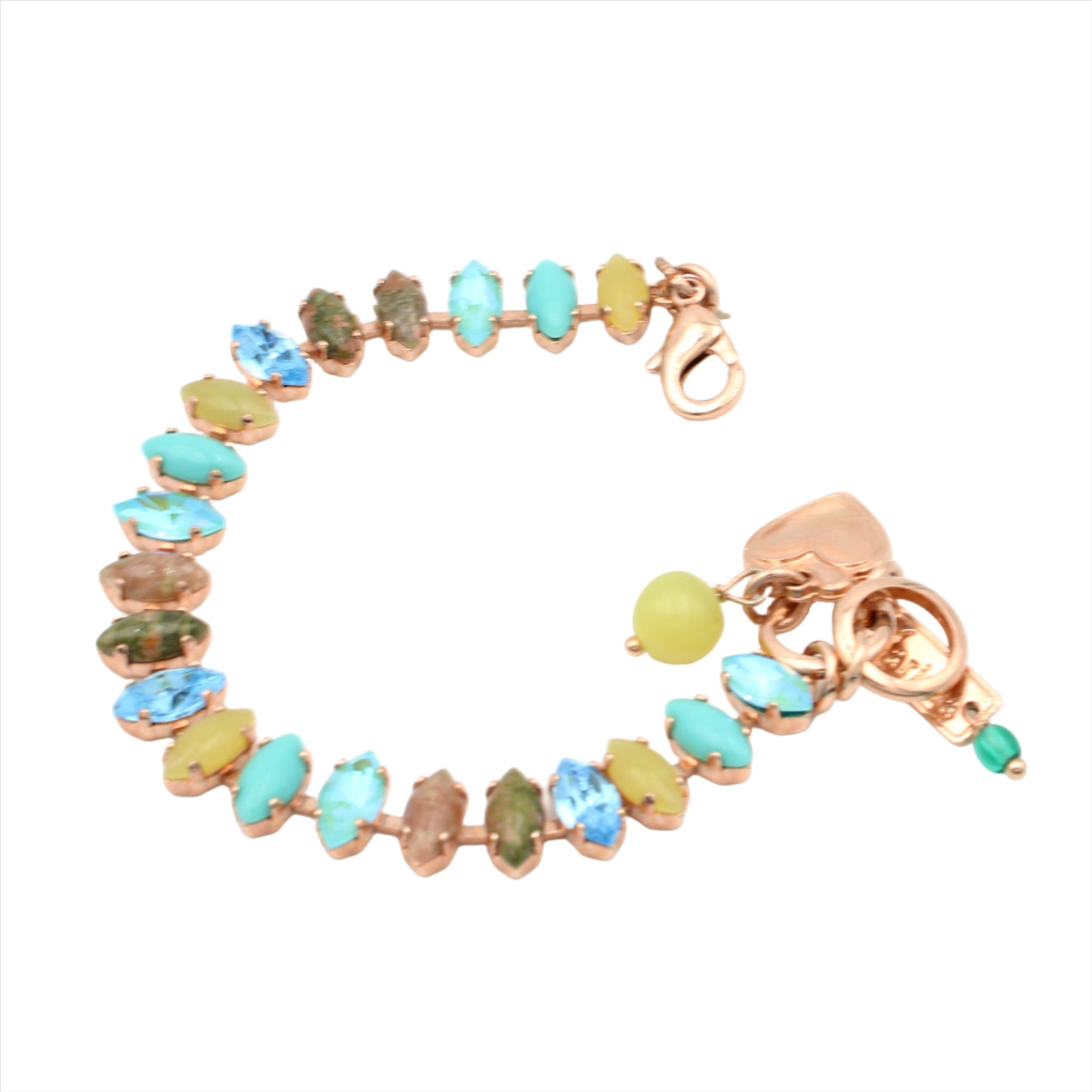 Aqua Vista Collection Petite Marquise Bracelet in Rose Gold - MaryTyke's