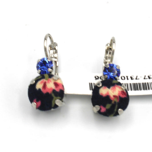 Happy Hour Fabric and Crystal Earrings