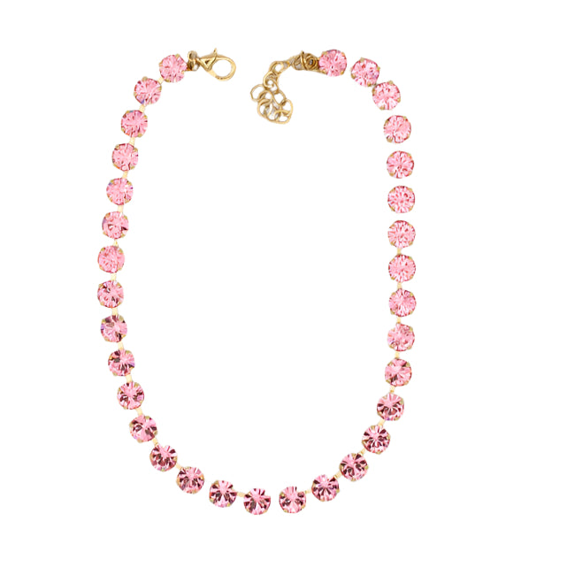 Light Rose Medium Necklace in Gold