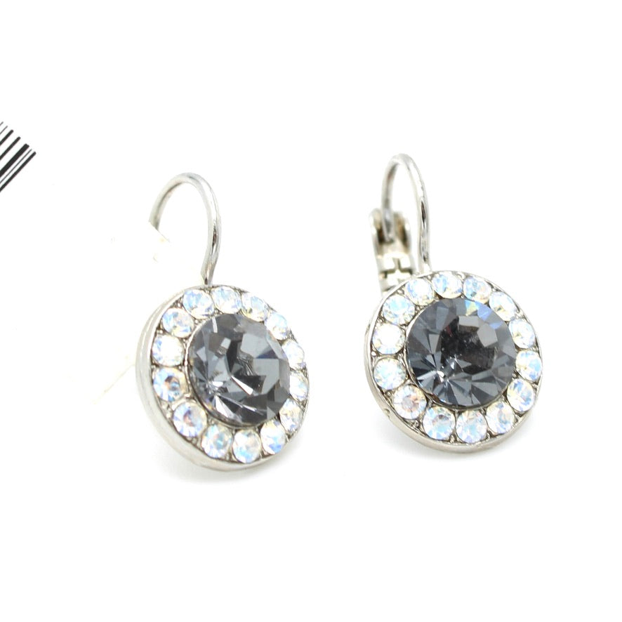Black Orchid Large Halo Earrings by Mariana