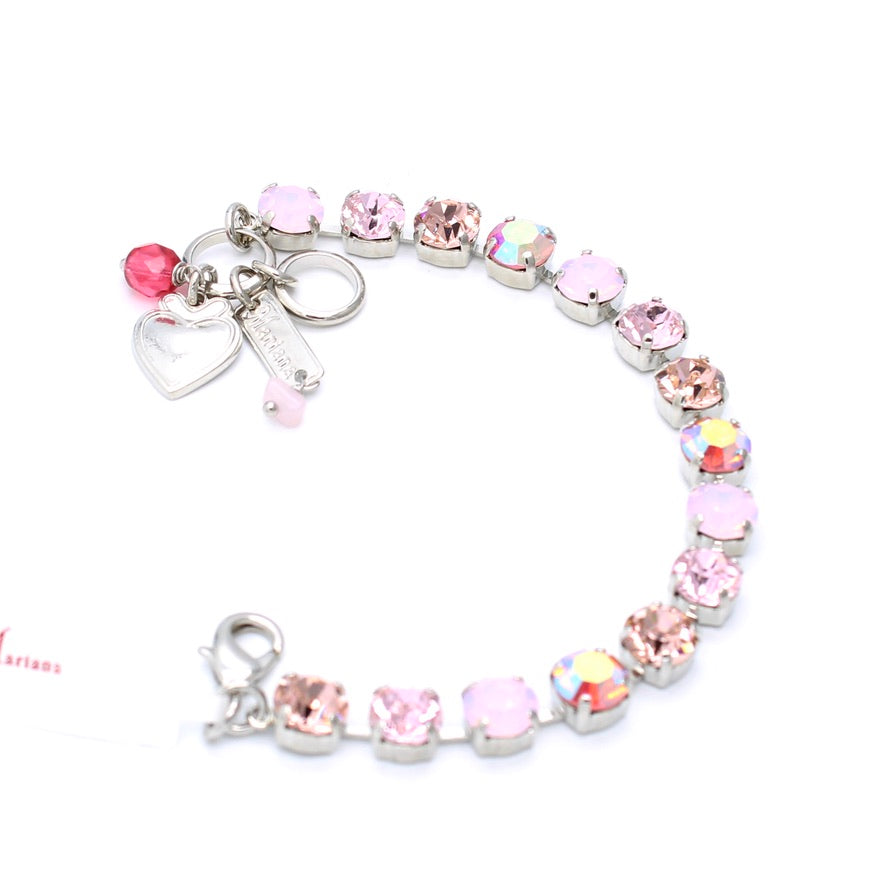 Flamingo Medium Everyday Bracelet in Rhodium
