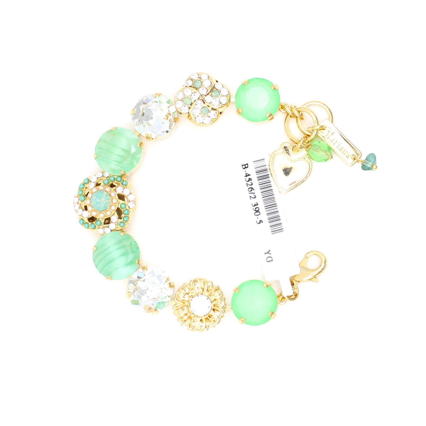 Malibu Mint Extra Luxurious 15MM Multi Element Bracelet in Gold