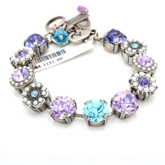 Blue Moon Collection Mixed Element Bracelet in Silver Plating