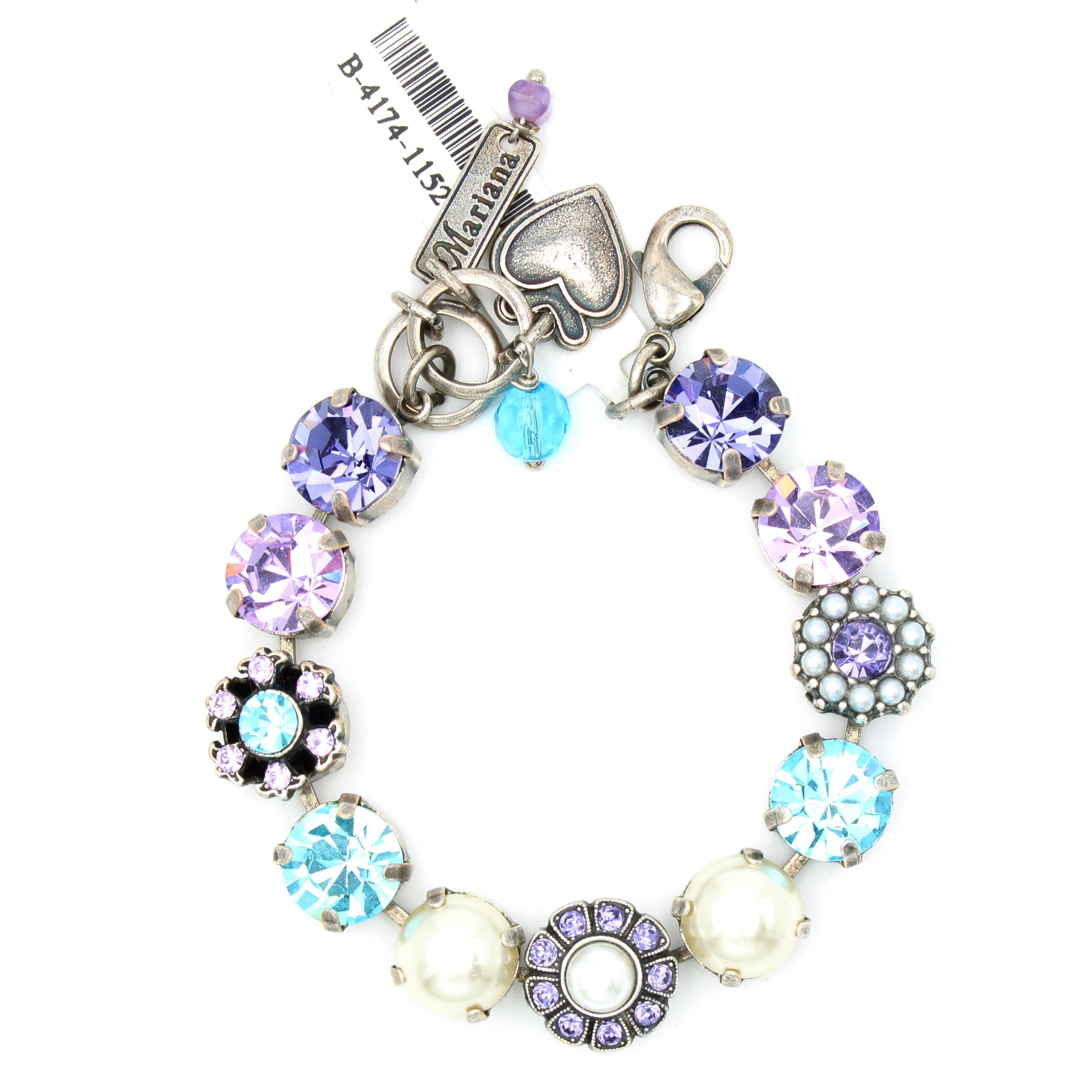 Blue Moon Collection Daisy Bracelet in Silver Plating - MaryTyke's