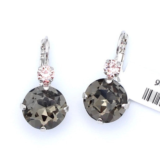 Champagne Kisses 15MM Double Stone Leverback Earrings