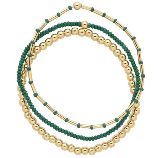 Trina Stretch Bracelet in Green Apple by Sorrelli