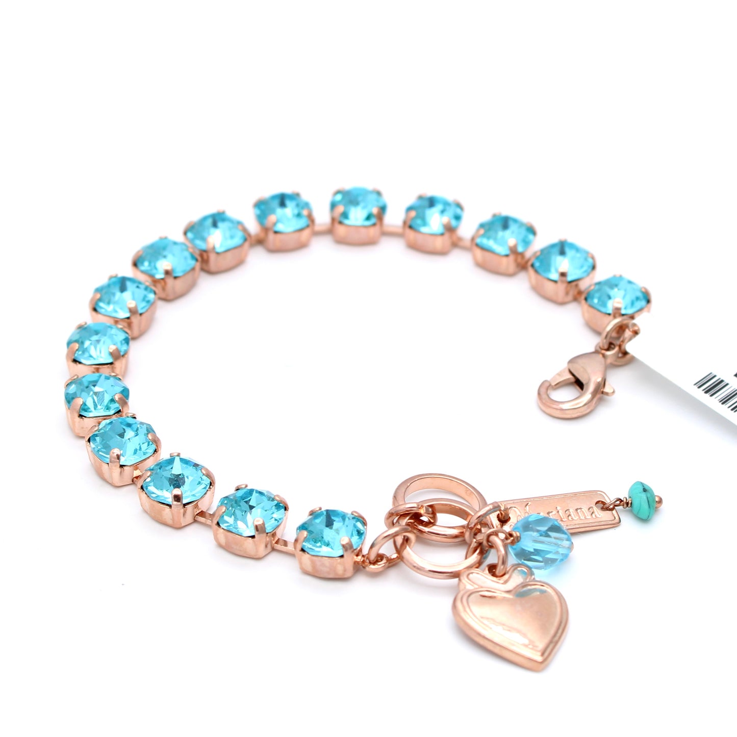 Light Turquoise Medium Everyday Bracelet in Rose Gold