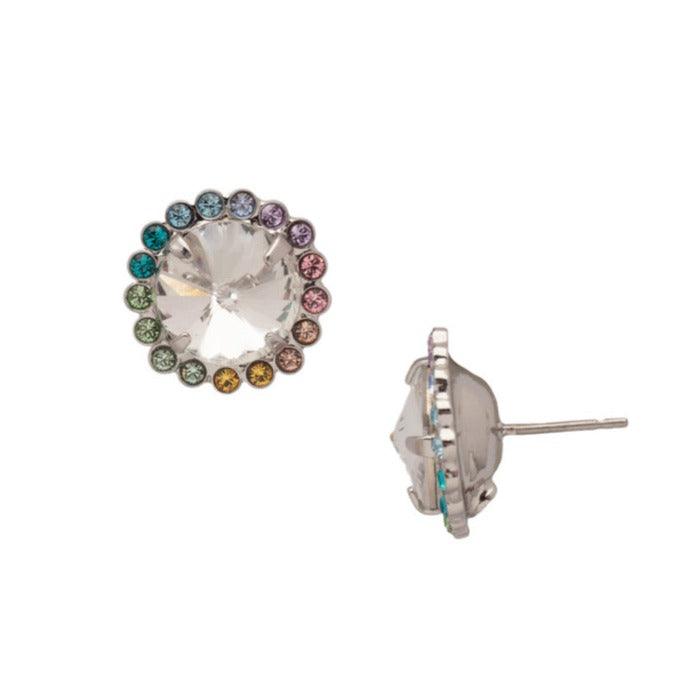 Haute Halo Stud Earrings in Prism - MaryTyke's