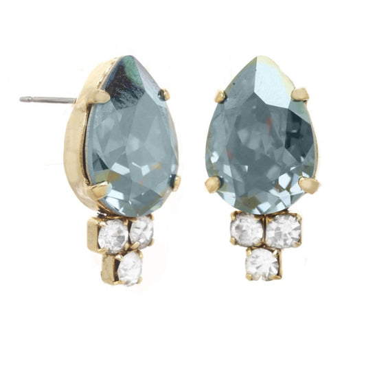 Vienna Stud Earrings in Aqua Champagne - MaryTyke's