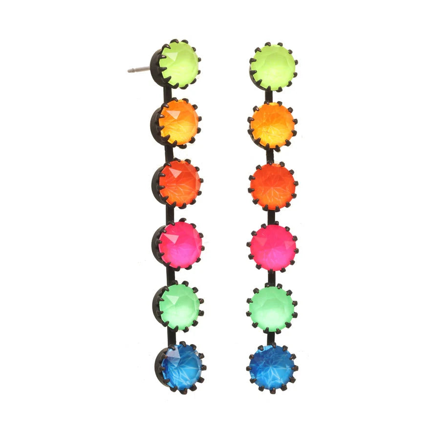 Mini Lilibet Earrings in Smutt Neon