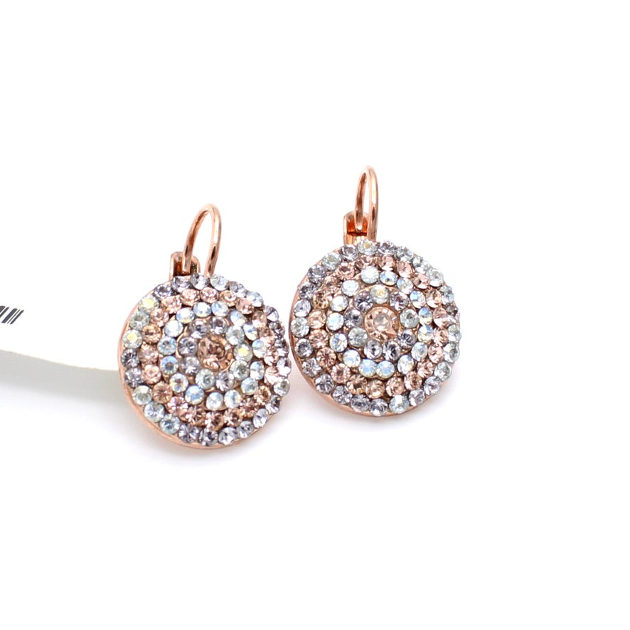 Dancing in the Moonlight Pave Earrings in Rose Gold