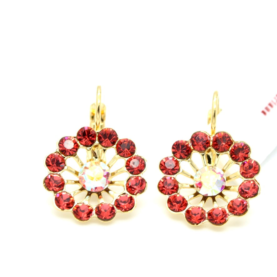 Sunset Drive In Open Flower Earrings in Gold