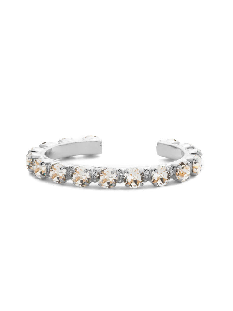 Riveting Romance Palladium Cuff in Clear Crystal