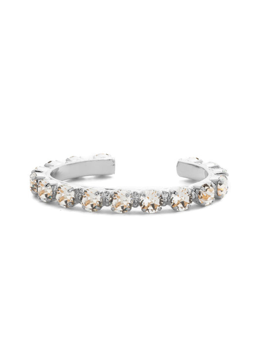 Riveting Romance Palladium Cuff in Clear Crystal