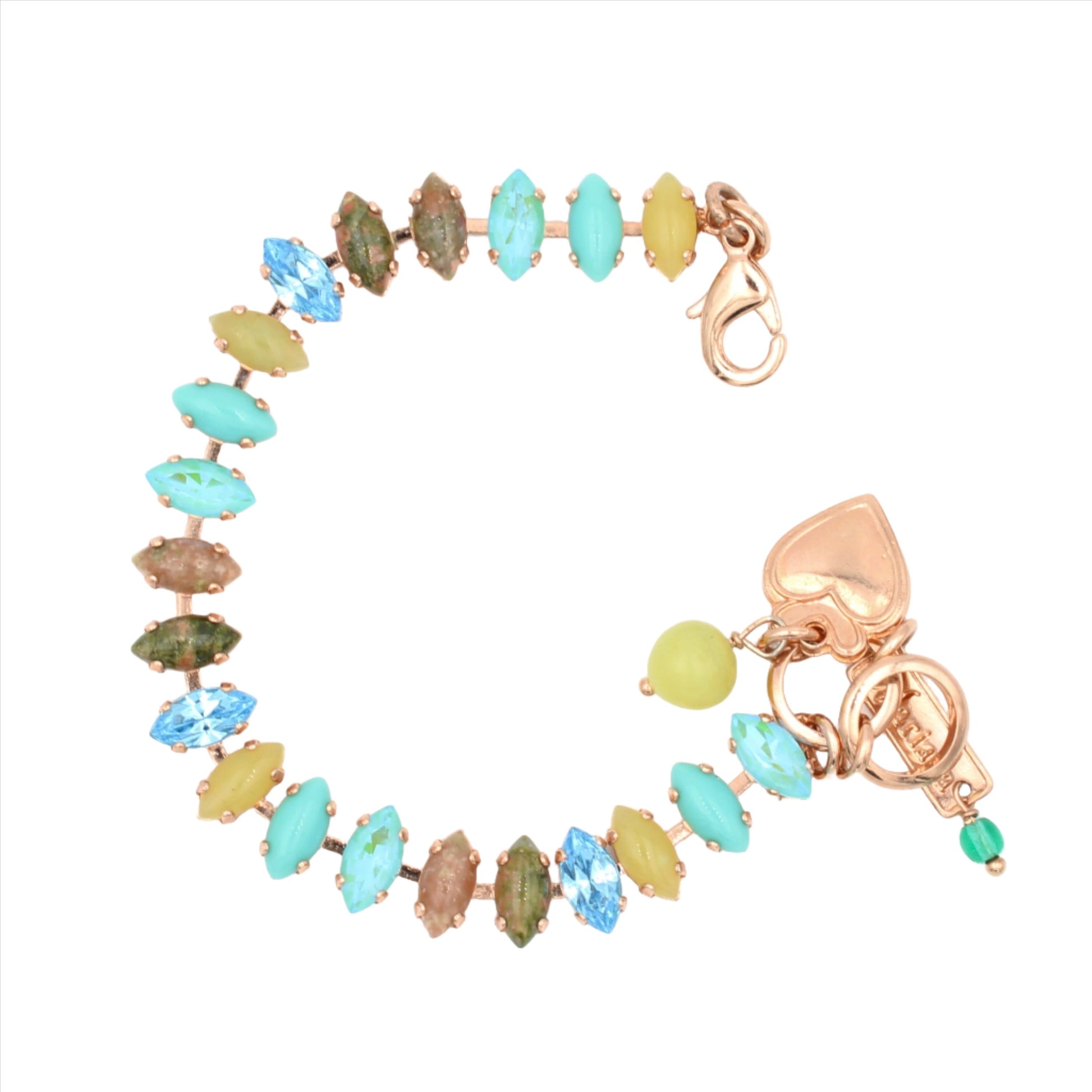 Aqua Vista Collection Petite Marquise Bracelet in Rose Gold - MaryTyke's