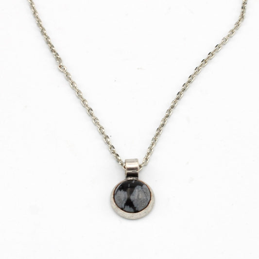 Obsidian Snowflake Medium Everyday Pendant