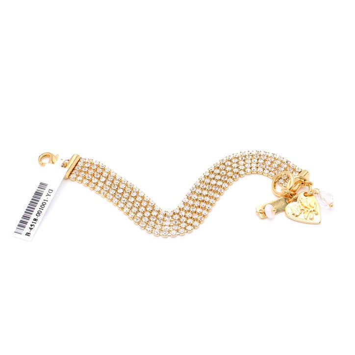 Clear Multistrand Bracelet in Gold