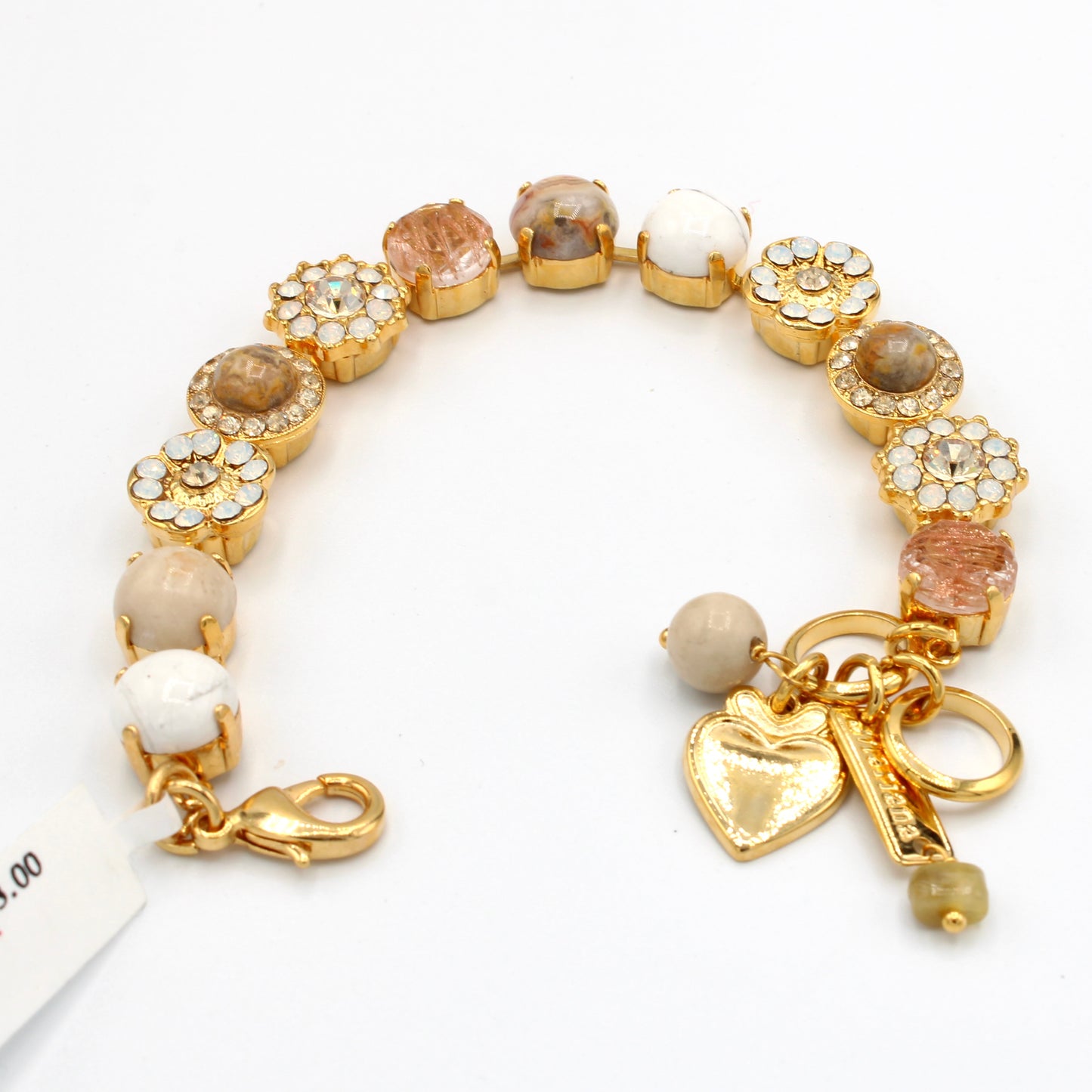 Sandman Large Crystal and Mineral Bracelet in Yellow Gold