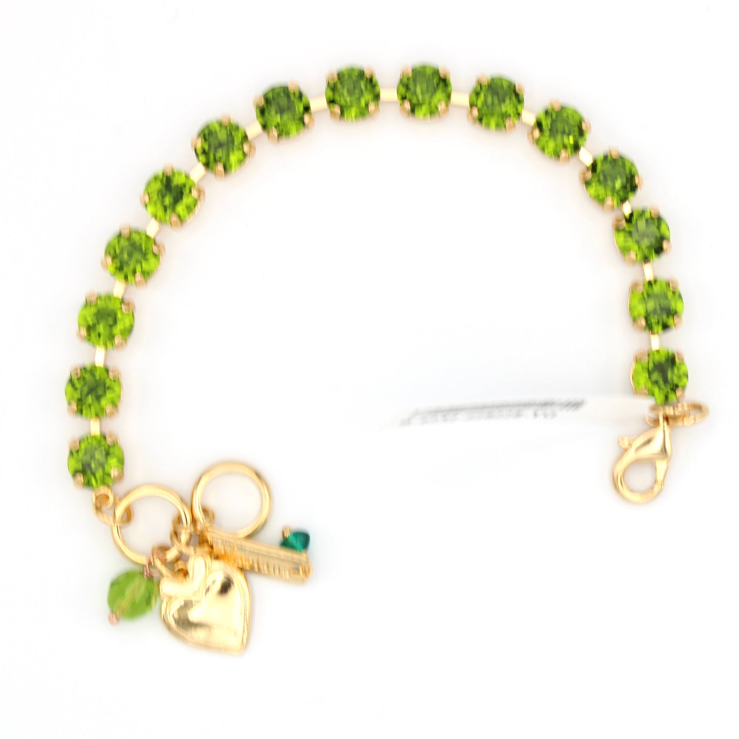 Olivine Green Medium Everyday Bracelet in Gold