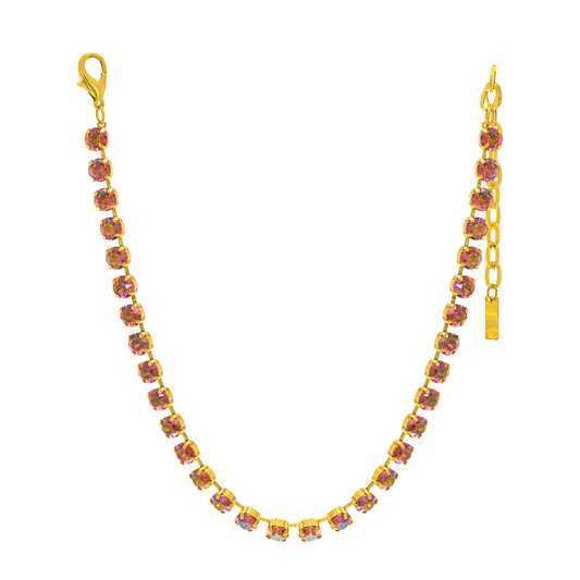Oakland Necklace in Rose Peach Purple Haze - Gold Plating