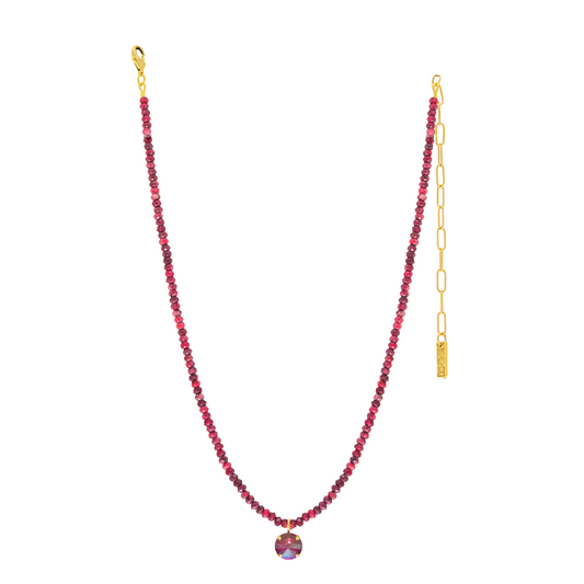 Paige Necklace in Midnight Express - Orchid Ignite Purple Haze