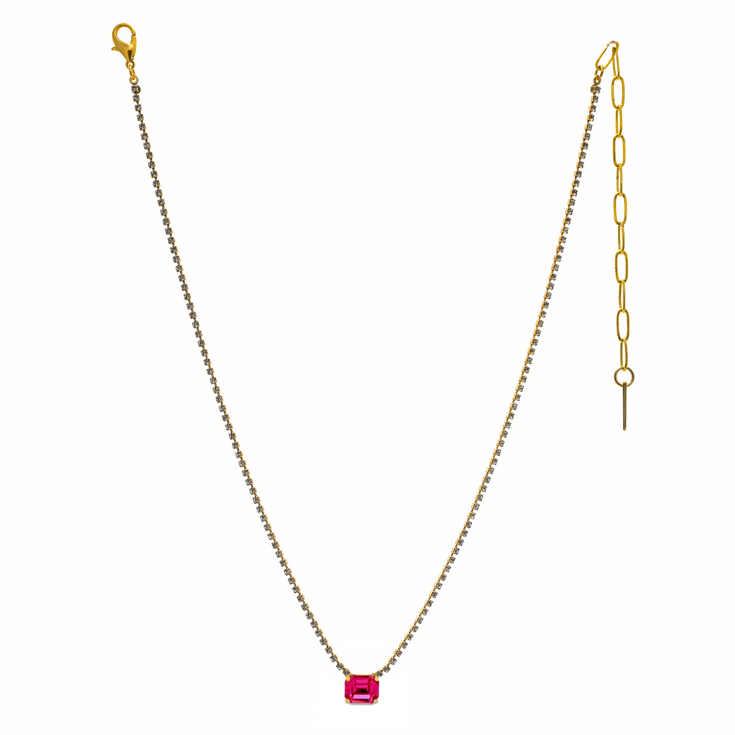 Rhys Rectangle Necklace in Rose