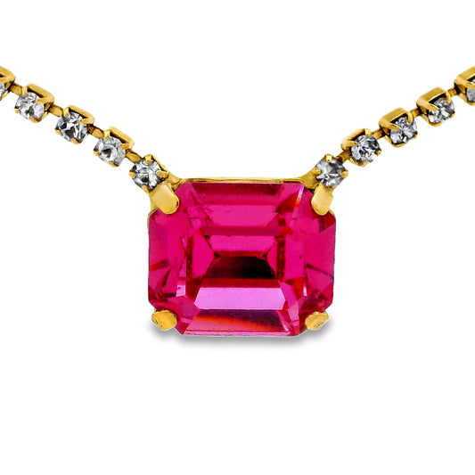 Rhys Rectangle Necklace in Rose