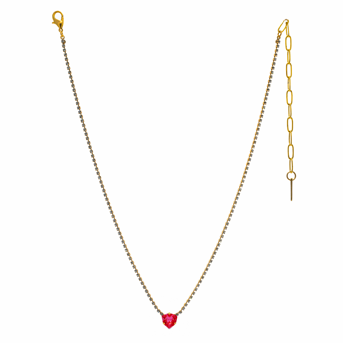 Rhys Triangle Necklace in Rose