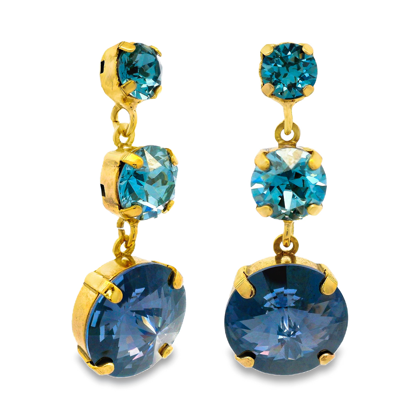Torin Earrings in Aqua Lustre Dust
