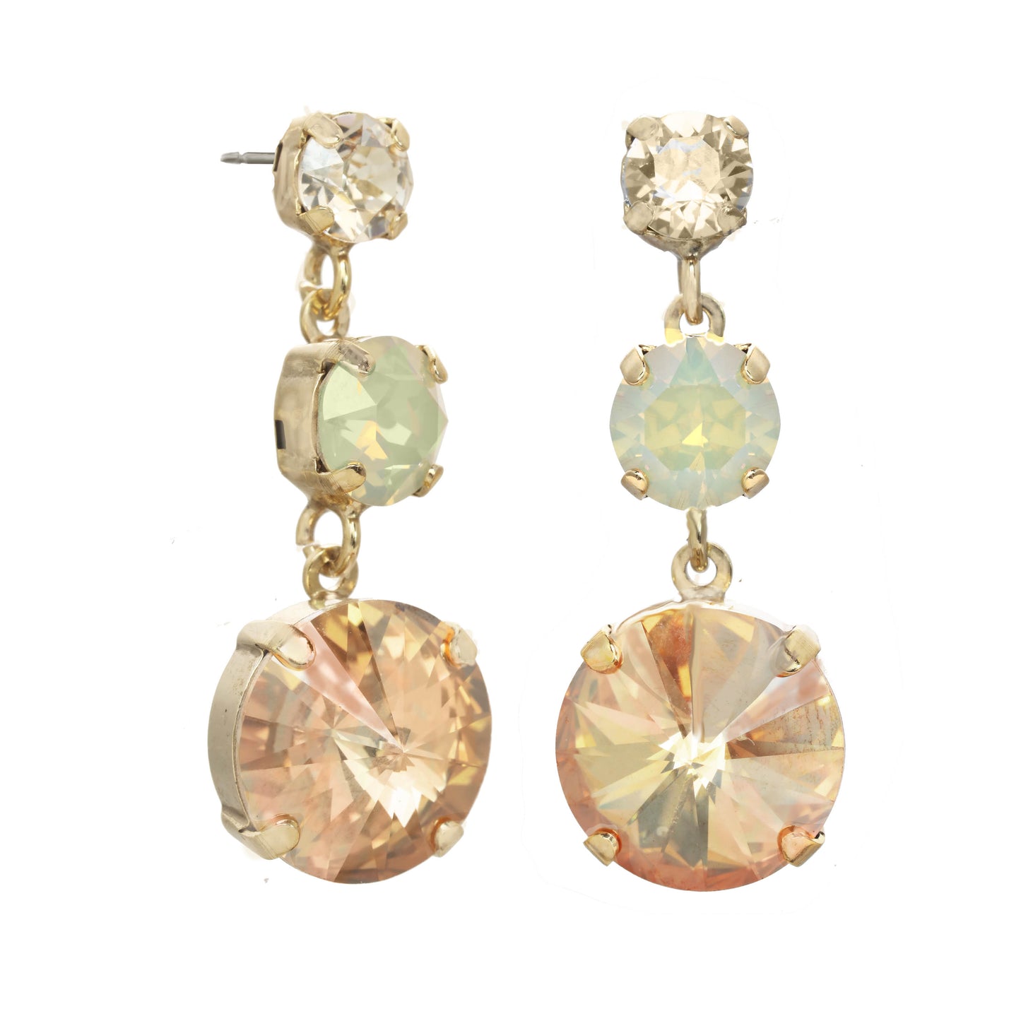 Torin Earrings in Lemon Opal White