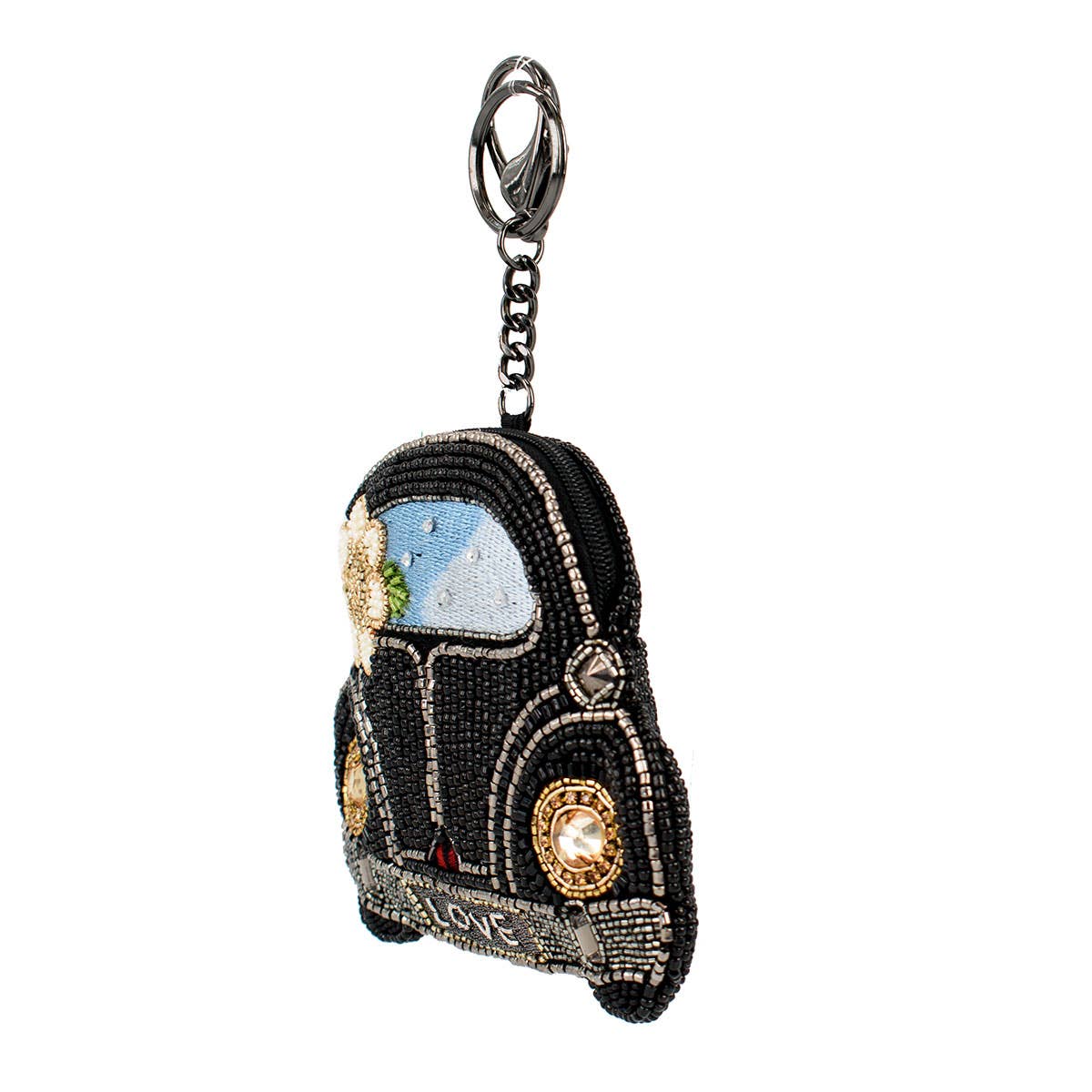 On the Road VW White Flower Coin Purse
