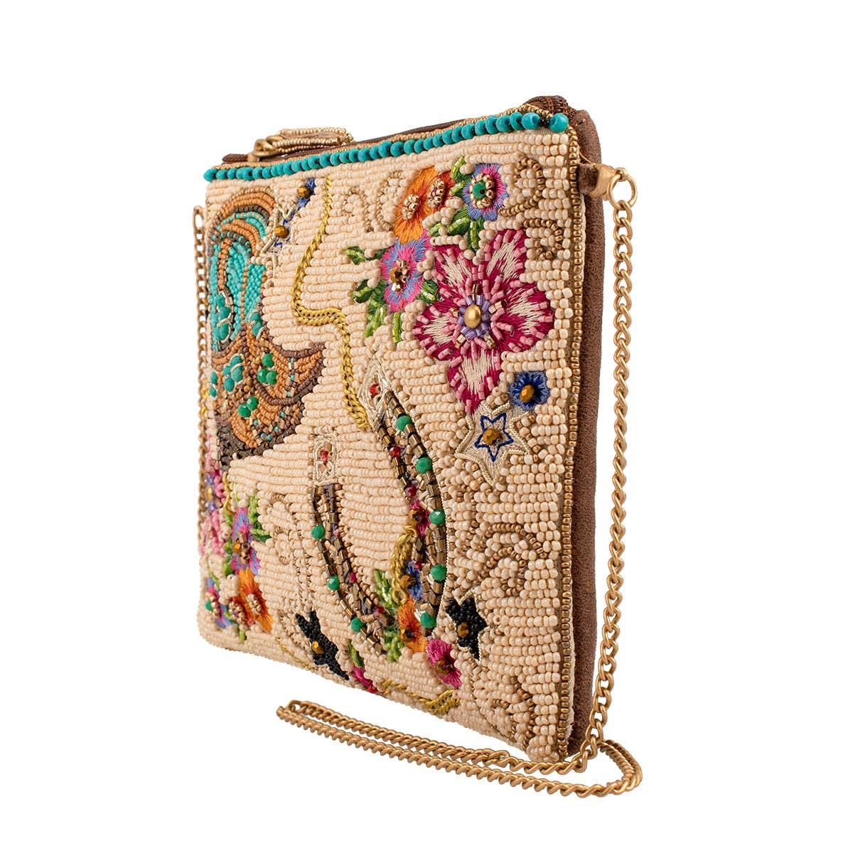 On The Range Western Boots and Horseshoe Ivory Beaded Mini
