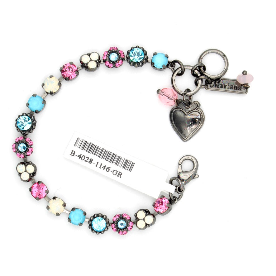 Banana Split Collection Petite Blossom Bracelet in Gray - MaryTyke's