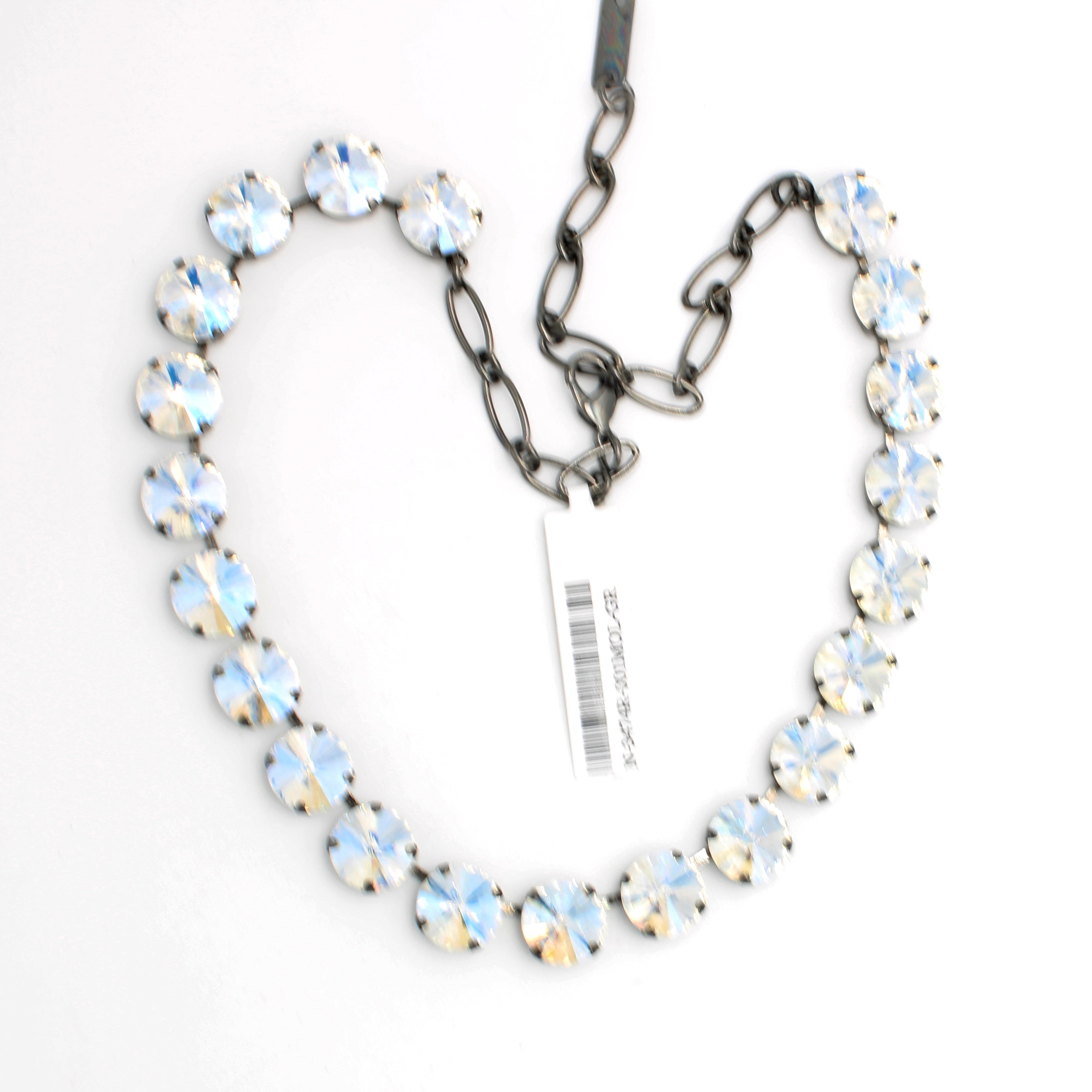 Mary Rivoli Crystal Moonlight Rivoli Cut Crystal Necklace in Gray – MaryTyke's