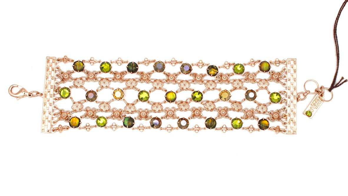 Khaki Multi Stone Bracelet - Rose Gold - AMARO - MaryTyke's