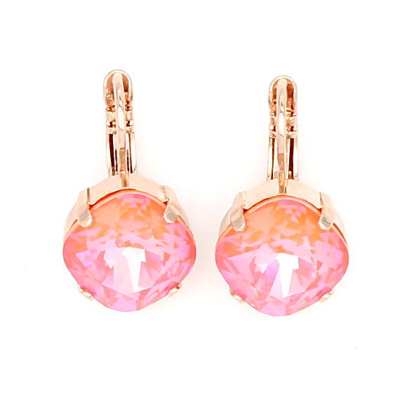 Sunset Sunkissed 12MM Square Earrings in Rose Gold