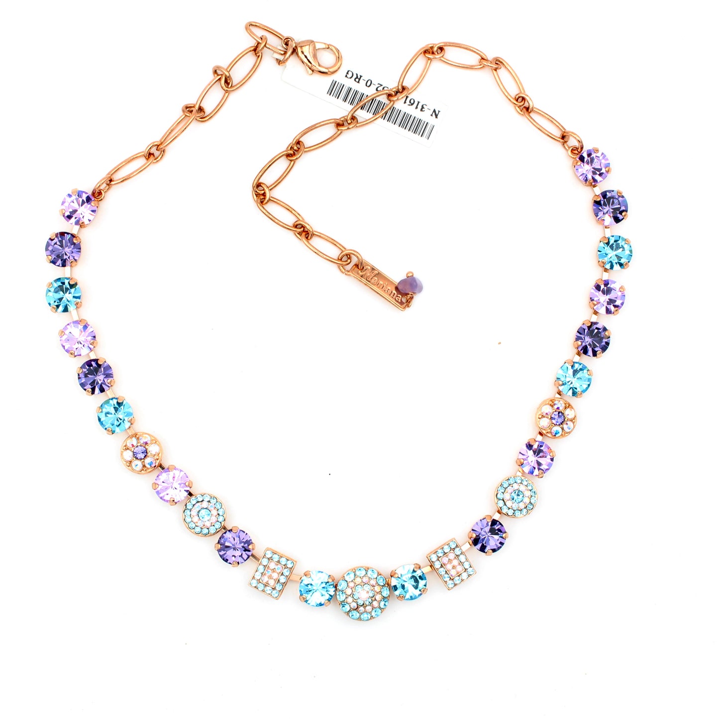 Blue Moon Must Have Pave Necklace in Rose Gold